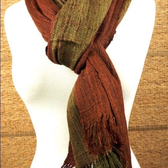 Natural Dyed Wild Silk Scarf - Picture 2 of 6
